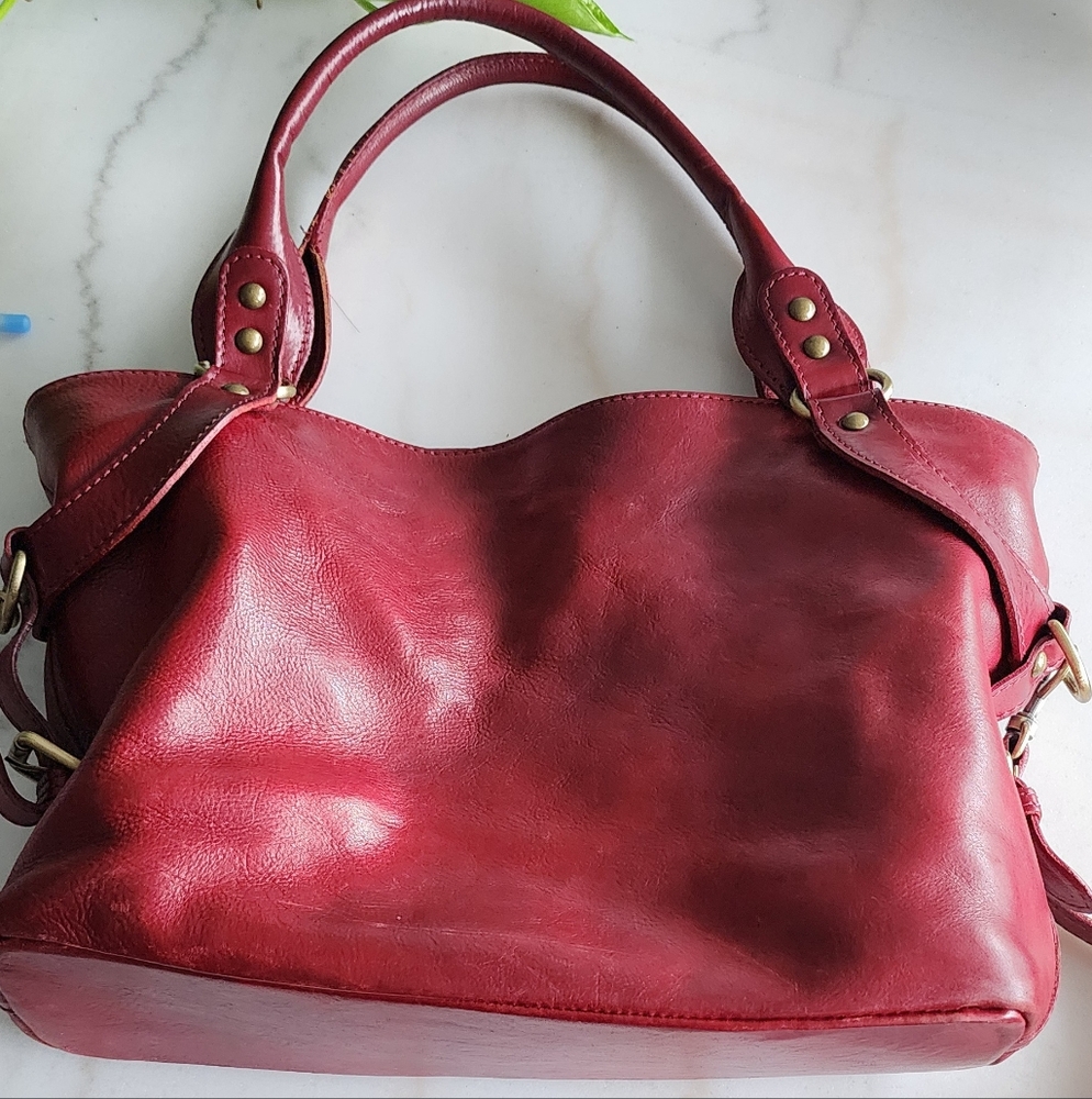 Floto Red Leather Bag
